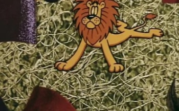 кадр из фильма Приключения Мюнхгаузена Между крокодилом и львом