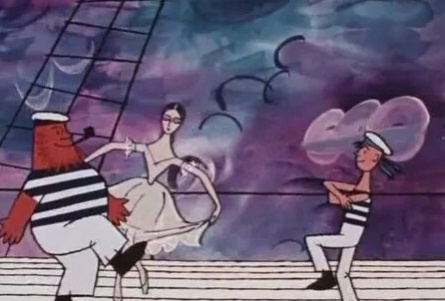 Балерина на корабле кадры