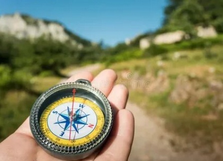 Туристический компас кадры