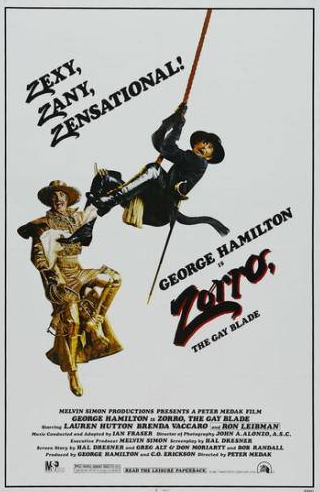Джордж Хэмилтон и фильм Зорро, голубой клинок (1981)